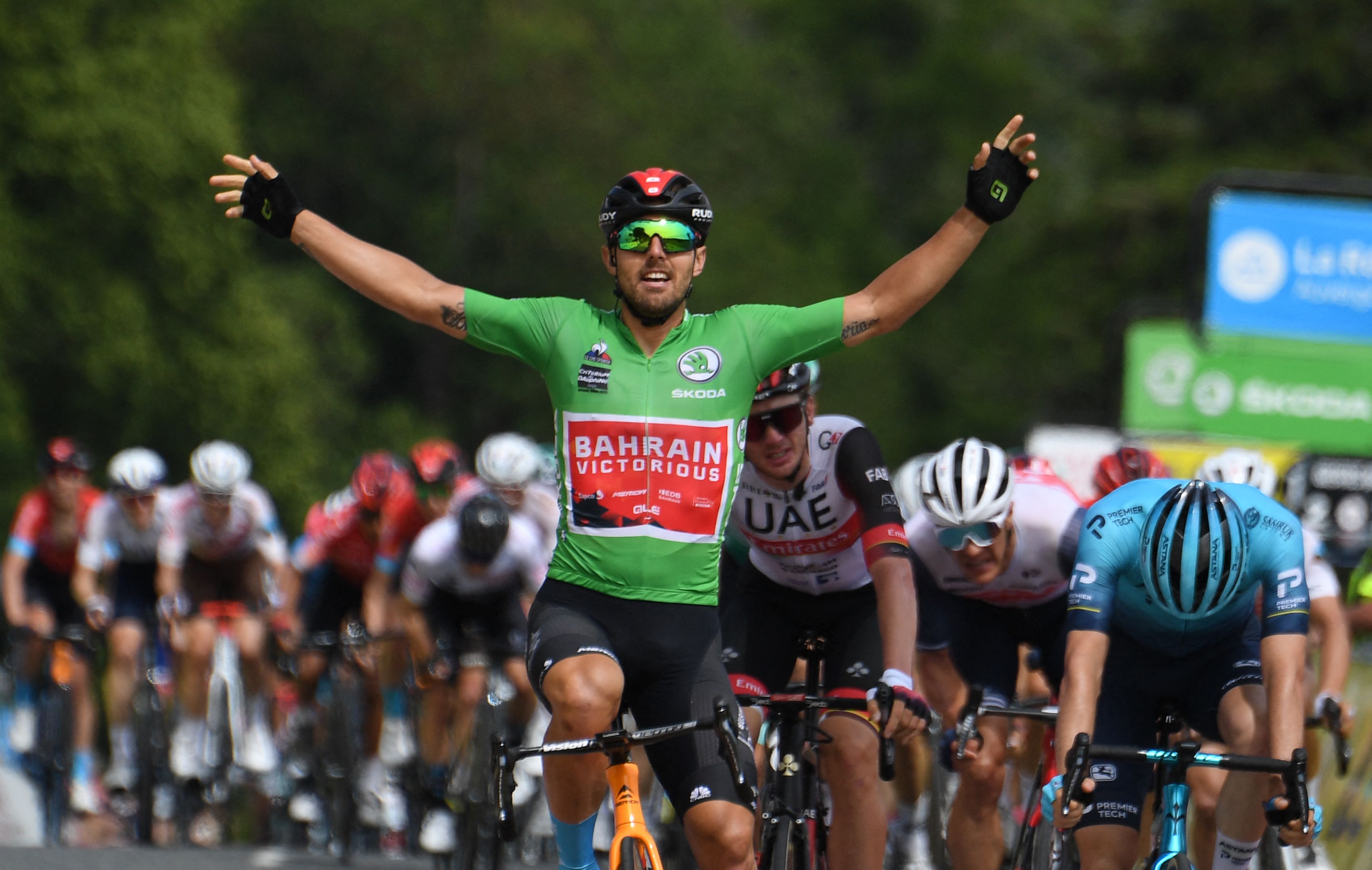 Pembalap Bahrain Victorious Sonny Colbrelli 