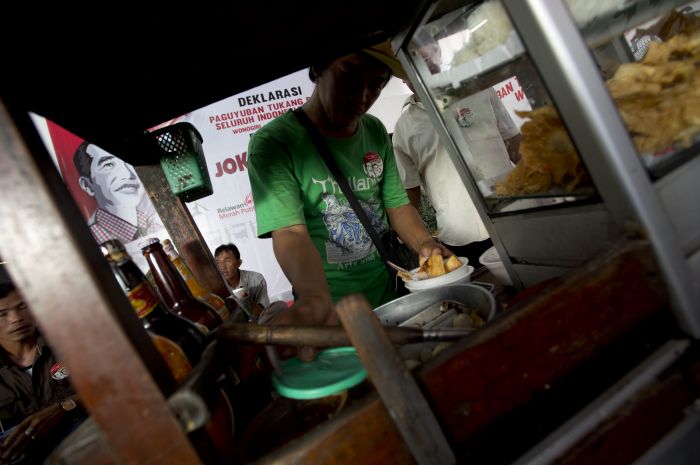 Ilustrasi pedagang makanan