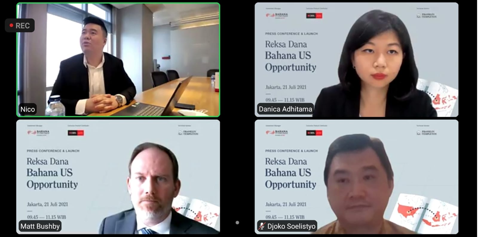 Acara peluncuran Reksa Dana Syariah Bahana US Opportunity Sharia Equity USD.