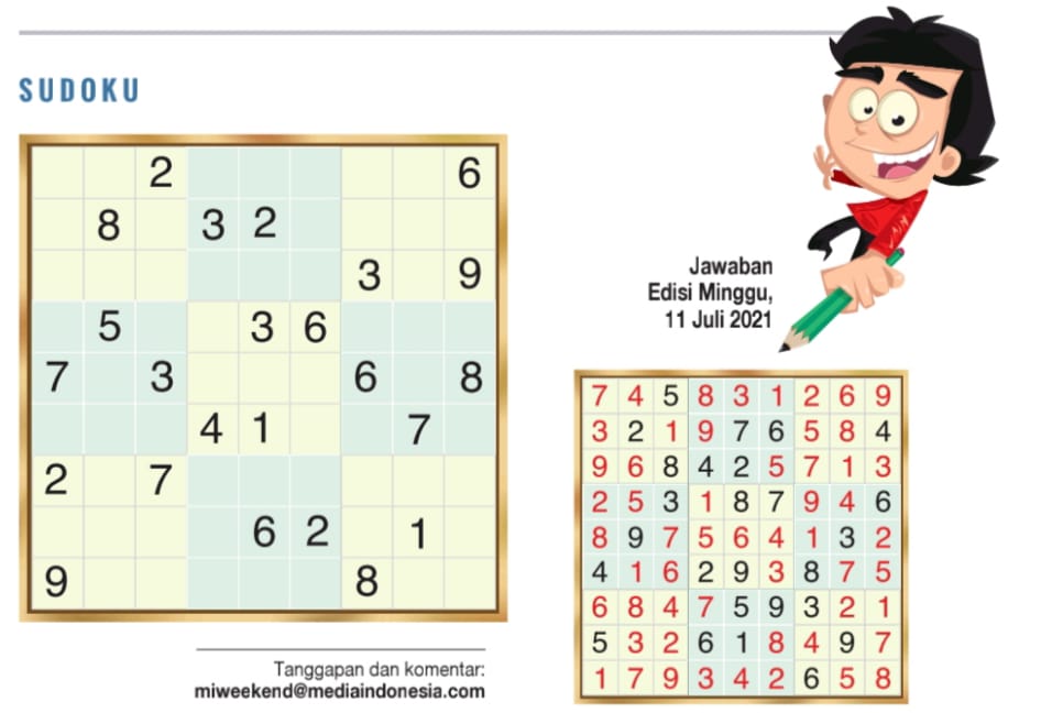 Sudoku Edisi 18 Juli 2021