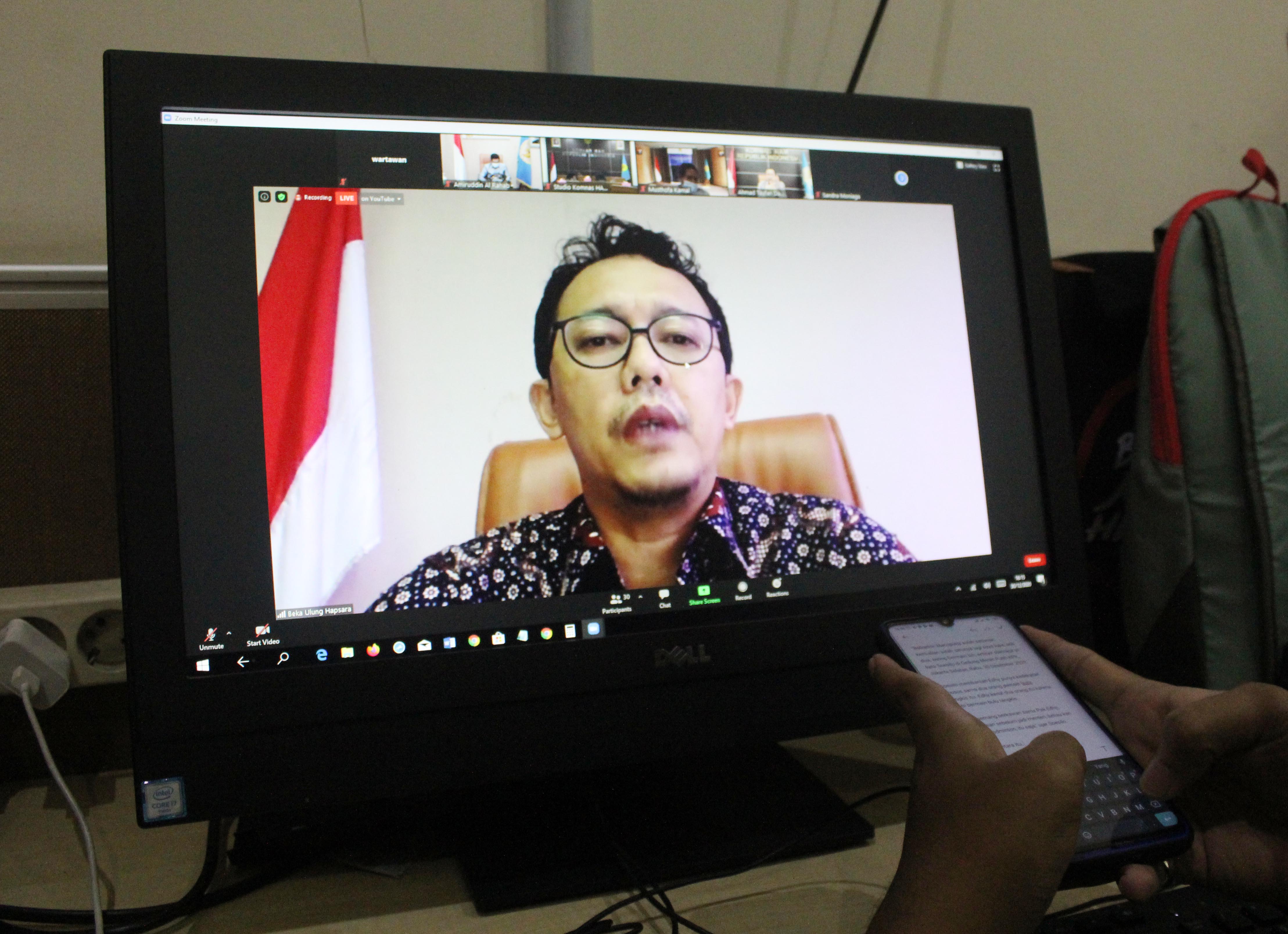 Koordinator Subkomunikasi Pemajuan HAM Komisioner Pendidikan dan Penyuluhan Komnas HAM Beka Ulung Hapsara