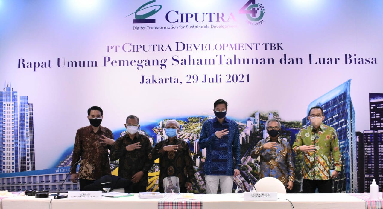 Rapat Umum Pemegang Saham Tahunan (RUPST) PT Ciputra Development Tbk yang digelar virtual, Kamis (29/7).