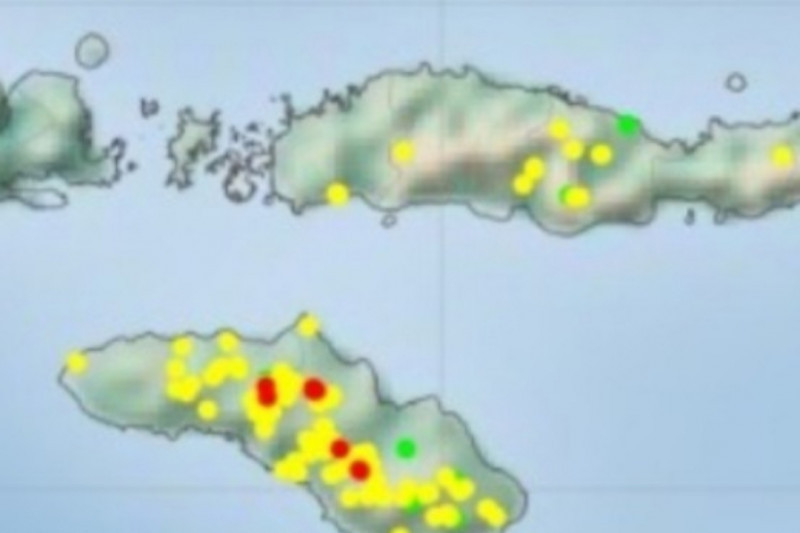 Dua titik panas muncul di Kecamatan Haharu Sumba Timur.