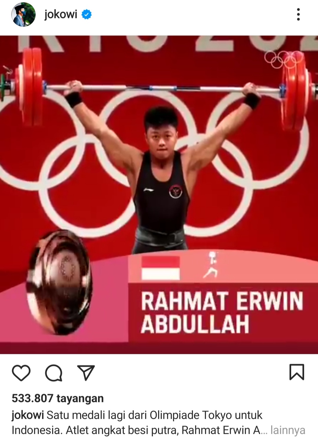 Presiden: Selamat untuk Rahmat!