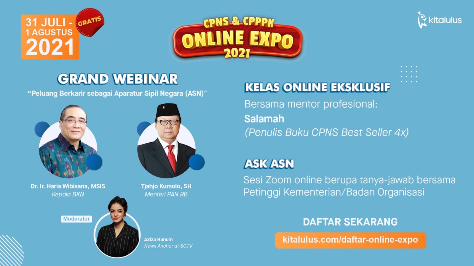 KitaLulus Bantu CPNS dan CPPPK Hadapi Seleksi lewat Online Expo