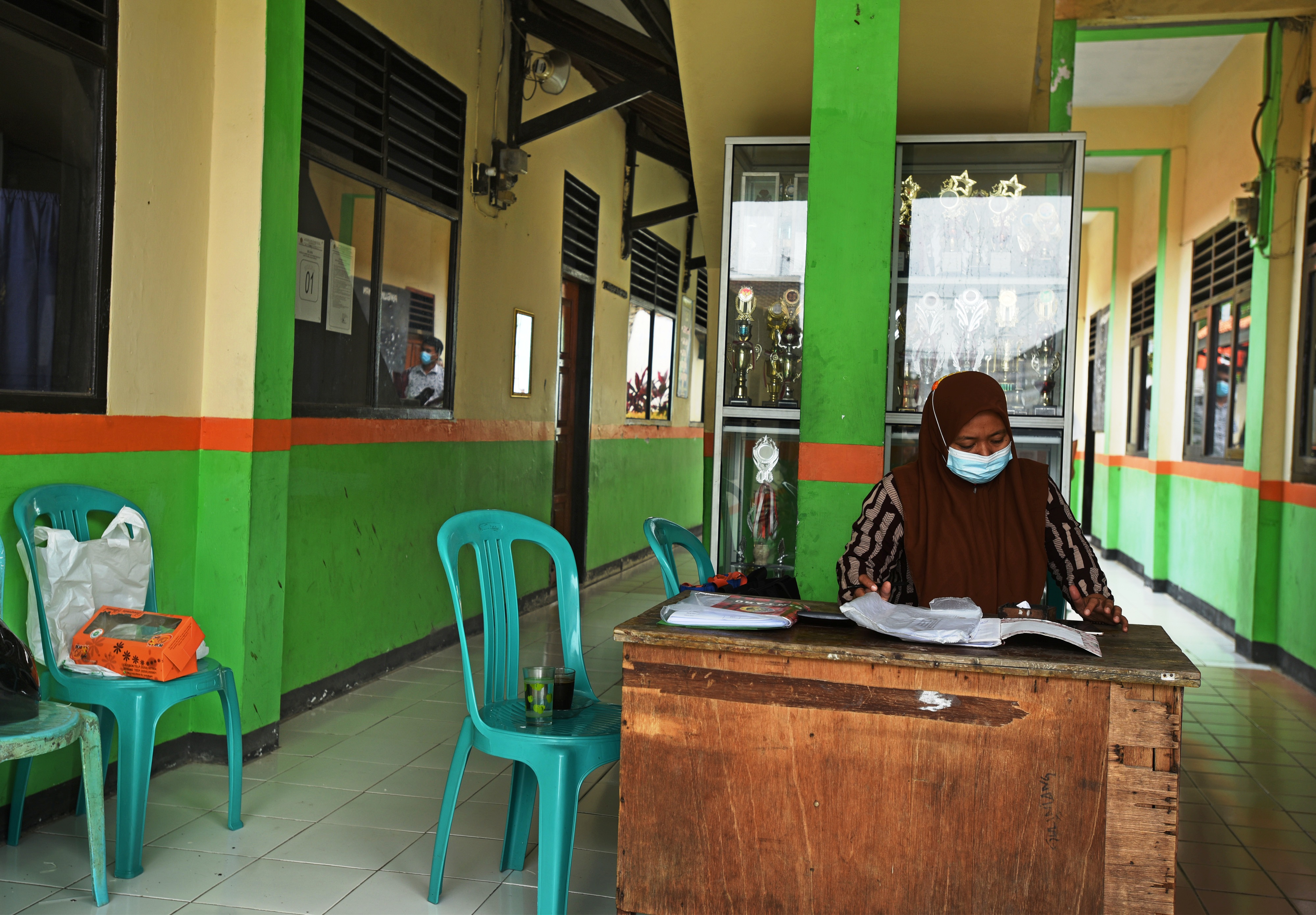 Ilustrasi gedung sekolah.