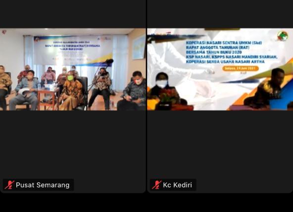 Rapat tahunan  KSP Nasari digelar webinar karena pandemi Covid-19 belum mereda.