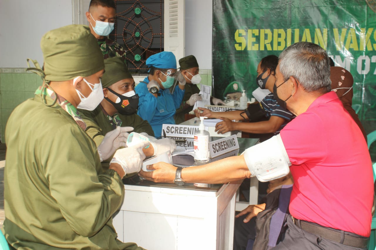 Kodim Klaten Kembali Gelar Serbuan Vaksinasi Covid-19