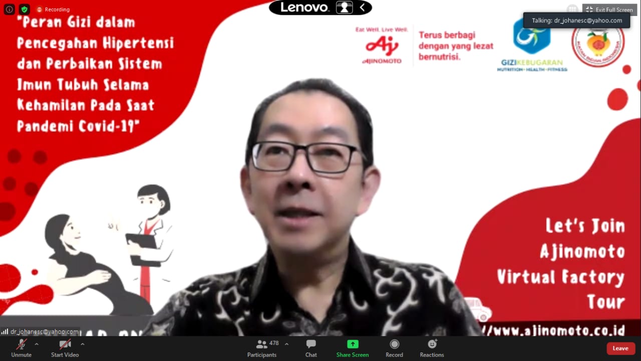 Dokter Spesialis Gizi Klinik di Melinda Hospital Bandung, dr. Johanes Chandrawinata, MND, SpGK.