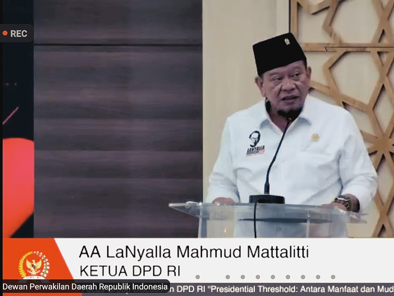 Ketua DPD RI AA LaNyalla Mahmud Mattalitti, kembali menyampaikan pentingnya melakukan amandemen ke-5 UUD 1945.