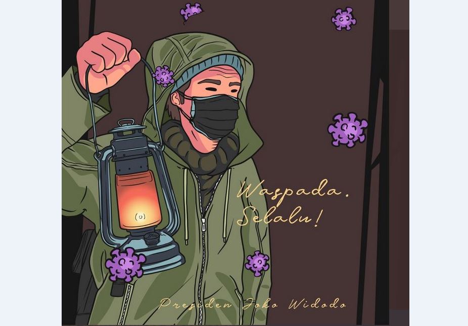 Gambar yang ditampilkan di akun Twitter Presien Joko Widodo