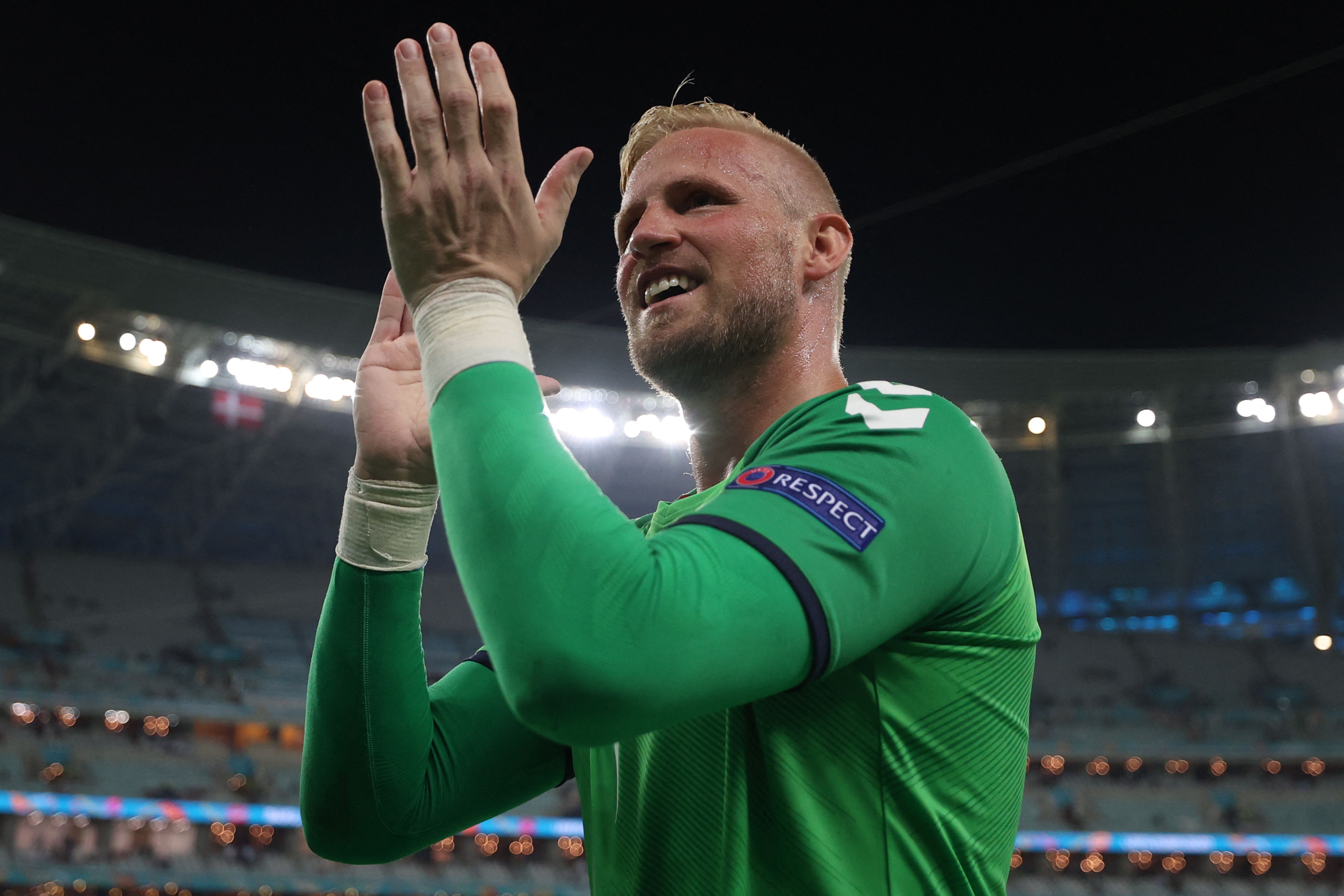 Kiper timnas Denmark Kasper Schmeichel