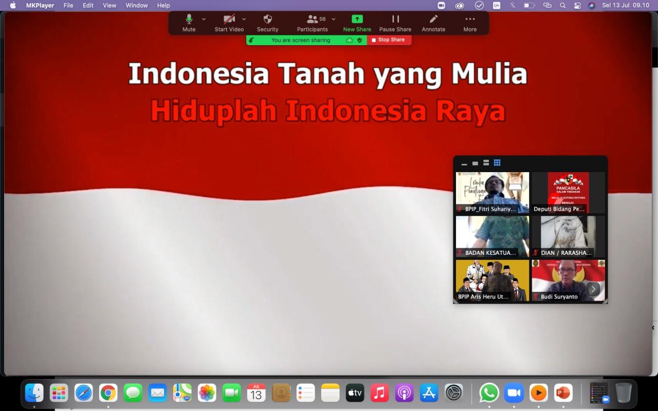 BPIP menggelar Workshop dengan tema “Penulisan Sosok Teladan Pancasila Bagi Aparatur Negara” secara daring.