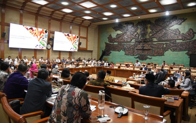 Ilustrasi suasana Rapat Komisi XI DPR RI di Gedung DPR Jakarta. 