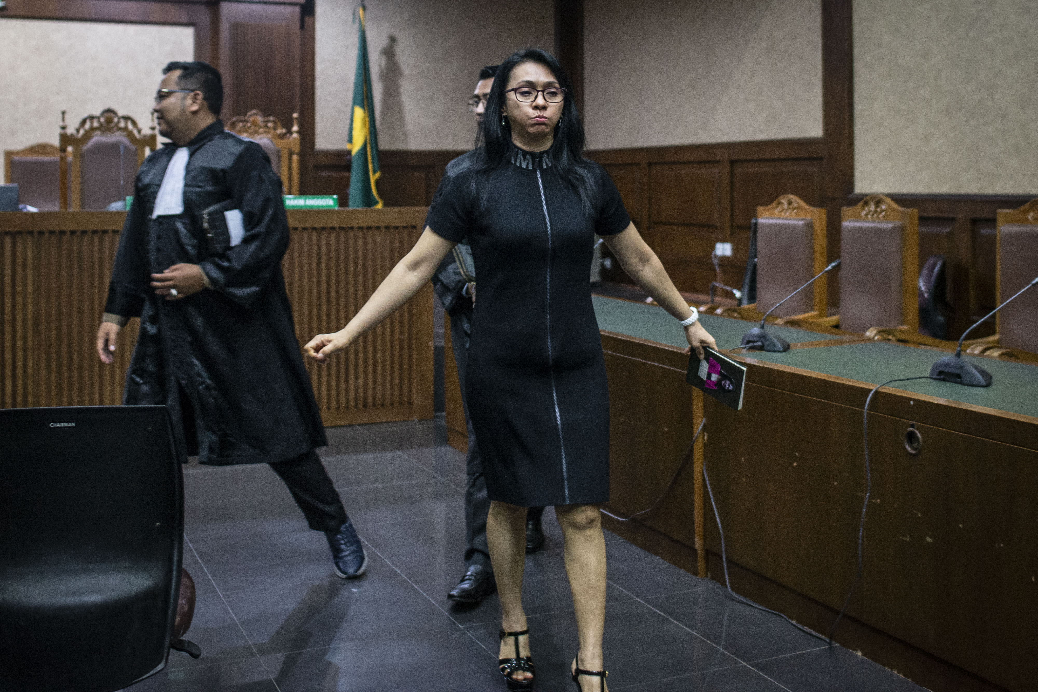 Terdakwa mantan Bupati Kepulauan Talaud Sri Wahyumi Maria Manalip.