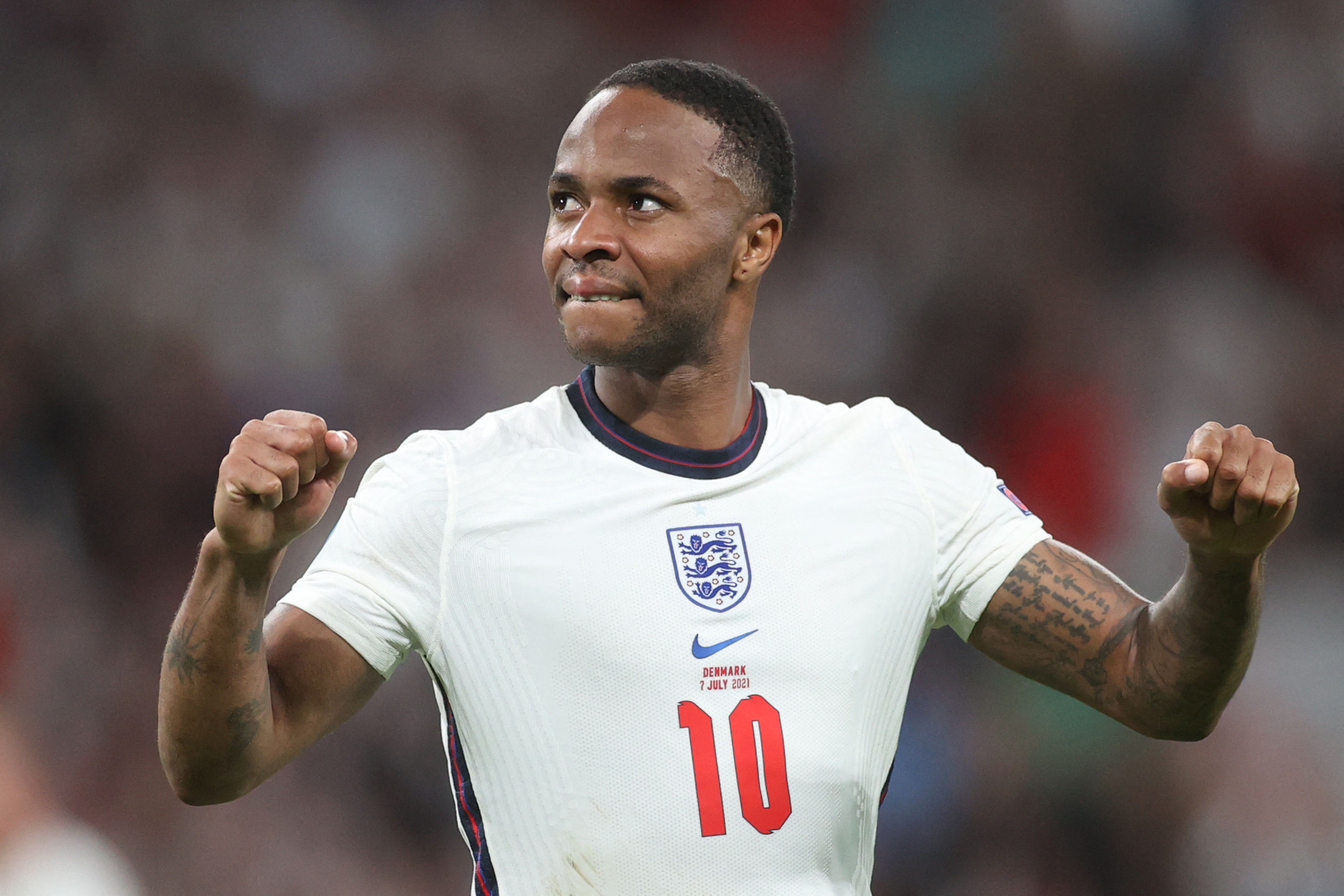Penyerang timnas Inggris Raheem Sterling