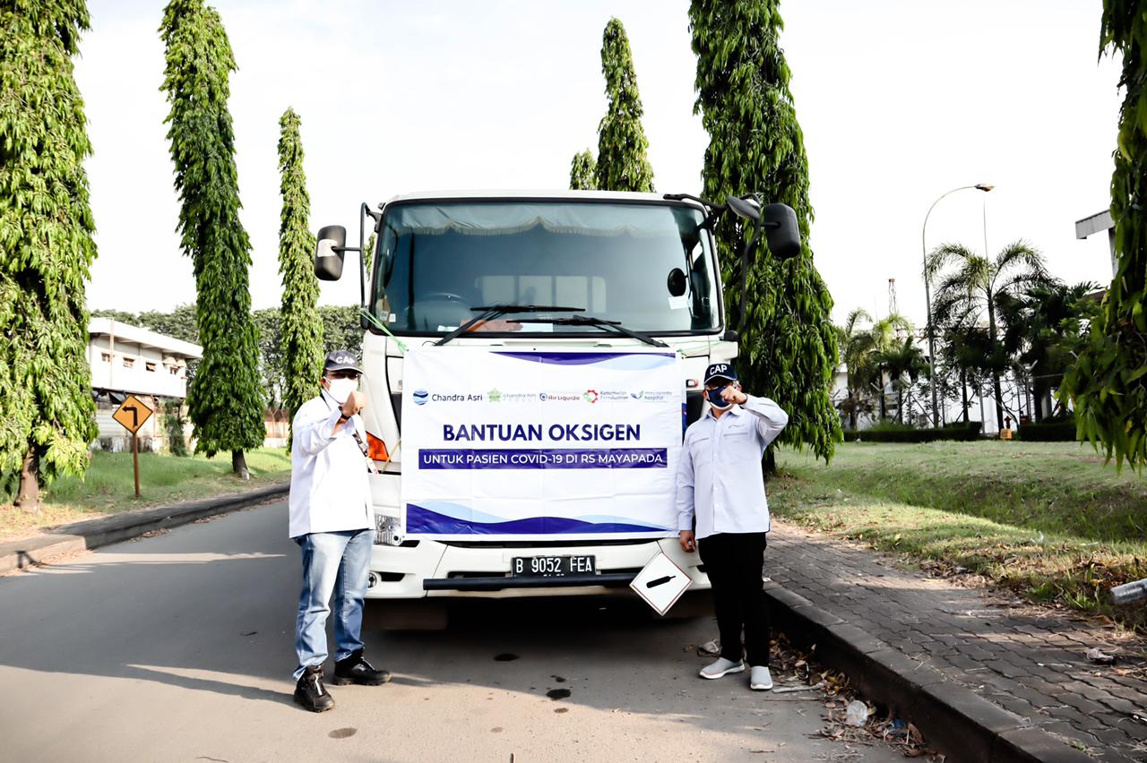 Bantuan oksigen cair dari Chandra Asri siap didistribusikan untuk memenuhi kebutuhan pananganan pasien Covid-19. 