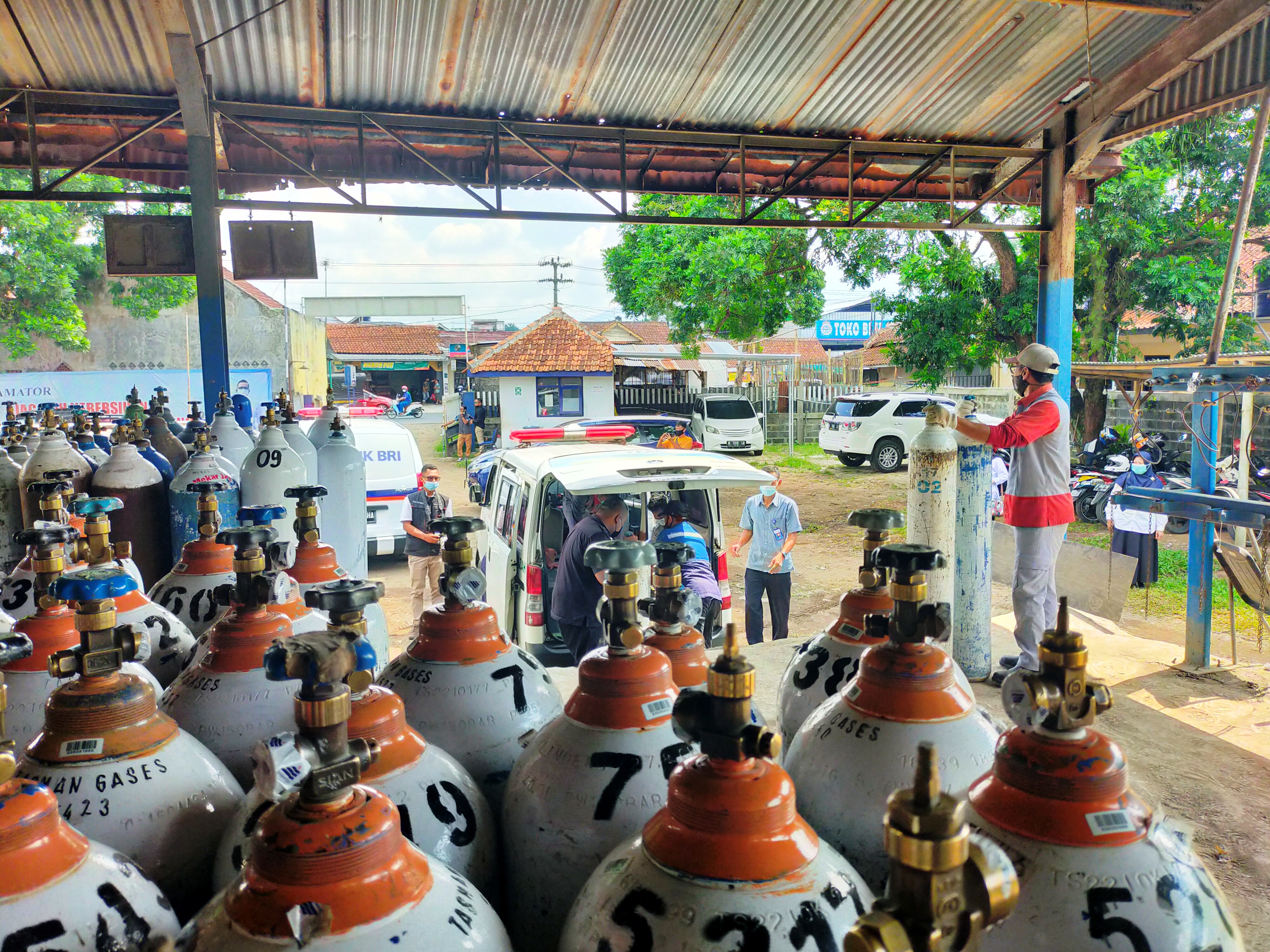 Ilustrasi tabung oksigen.