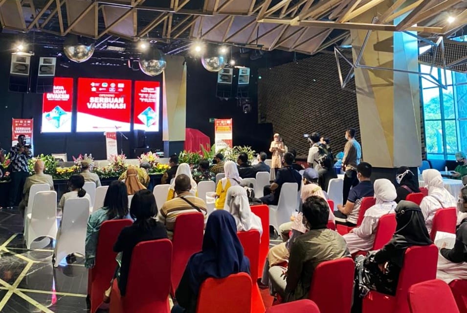  Kegiatan Serbuan Vaksinasi yang diselenggarakan di Cilandak Town Squre (Citos) Jakarta pada 12-19 Juli 2021. 