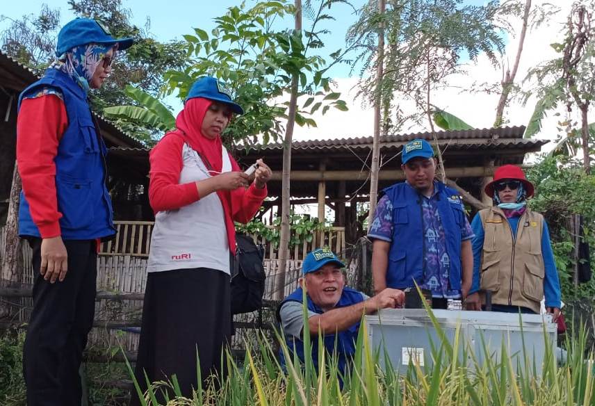 Pengambilan sampel membutuhkan waktu yang lumayan lama di lahan kurang lebih sekitar 3 jam untuk mengambil sampel gas CH4, N2O, dan CO2. 