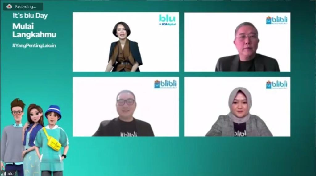 Para pembicara dalam konferensi pers sinegi BCA dengan Blibli.