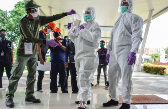 Suasana di RSUD Pandega, Kabupaten Pangandaran, Jawa Barat.