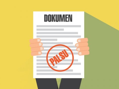 Ilustrasi sertifikat vaksin palsu