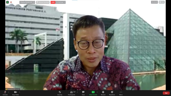 Kepala Badan Penyuluhan dan Pengembangan SDM Pertanian (BPPSDMP) Kementan, Dedi Nursyamsi.