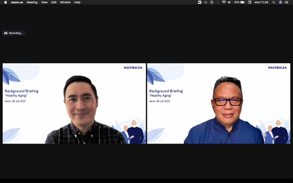 Webinar Modul Healthy Aging untuk para dokter dan tenaga kesehatan di seluruh Indonesia, pada Senin (26/7).