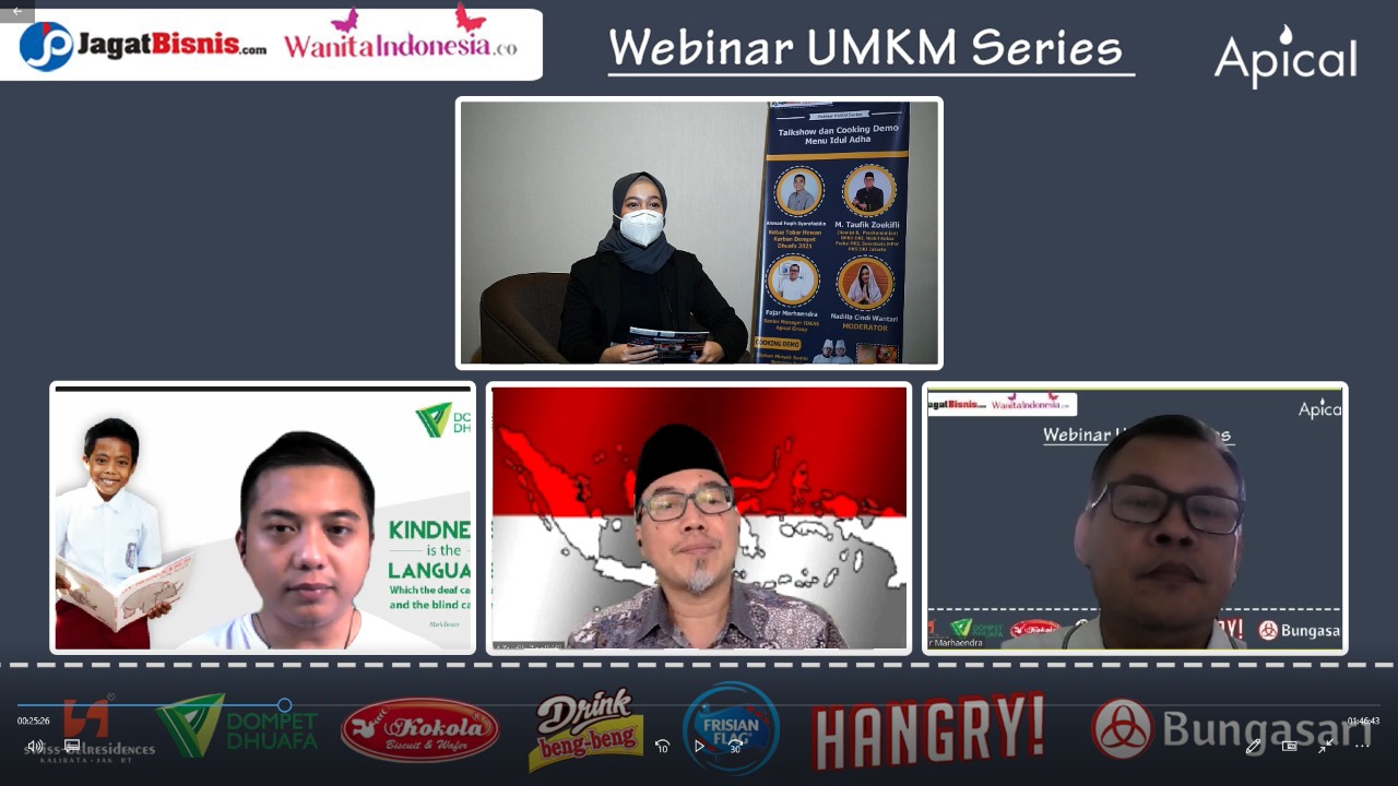 Webinar Talkshow dan Cooking Demo Menu Idul Adha yang digelar, Sabtu (17/7/2021). 