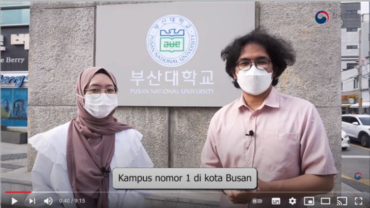 Tangkapan layar dari Tur Kampusku di Korea Bersama KCCI dan Perpika yang tayang di Youtube KCCI Indonesia