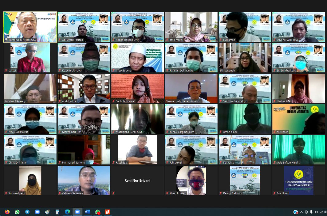 Asesmen lapangan program profesi pada Pendidikan Profesi Guru (PPG) UNJ yang berlangsung secara daring beberapa waktu lalu. 