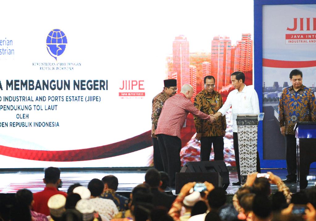 Inagurasi JIIPE pada 9 Maret 2018 yang dihadiri Presiden RI Ir H Joko Widodo.