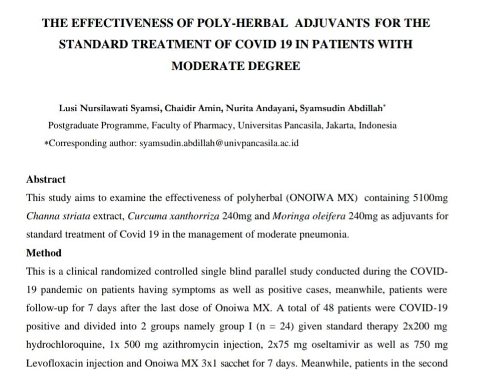 Hasil penelitian tim Nucleus Farma masuk European Journal of Molecular & Clinical Medicine.