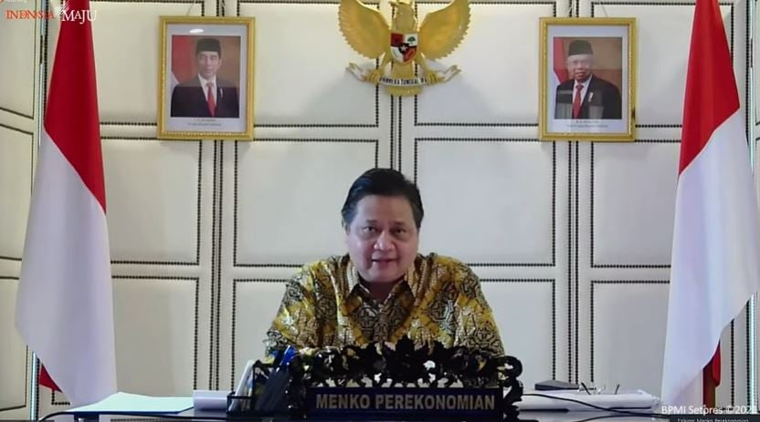 MENKO Perekonomian Airlangga Hartarto.