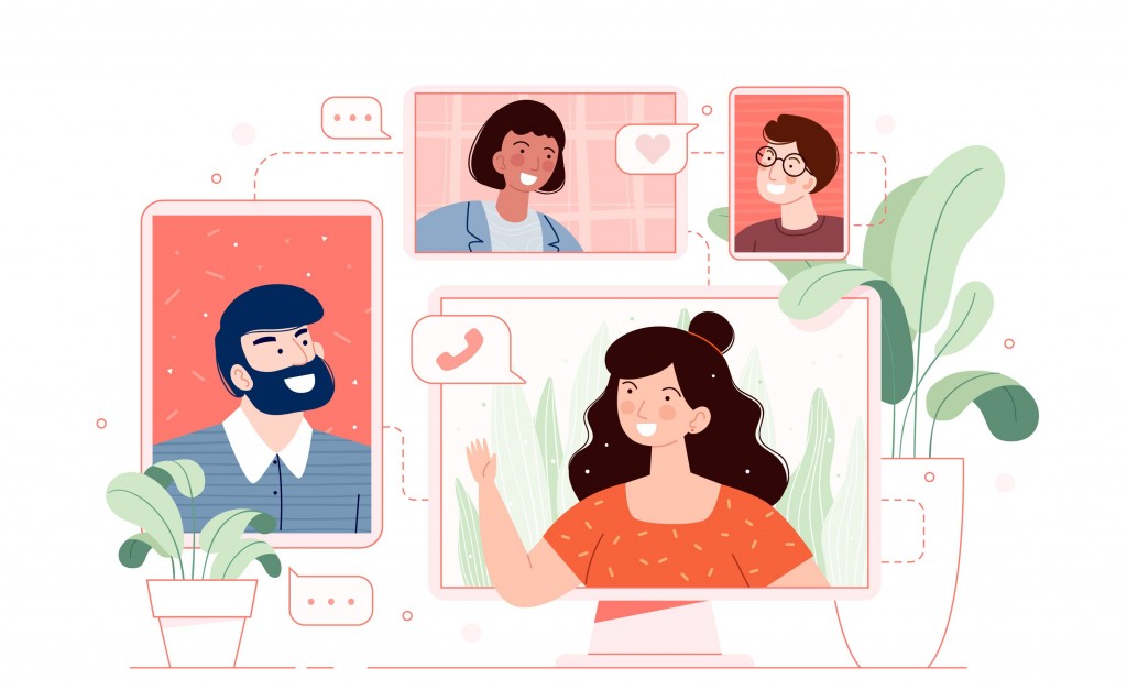 ilustrasi silaturahmi daring