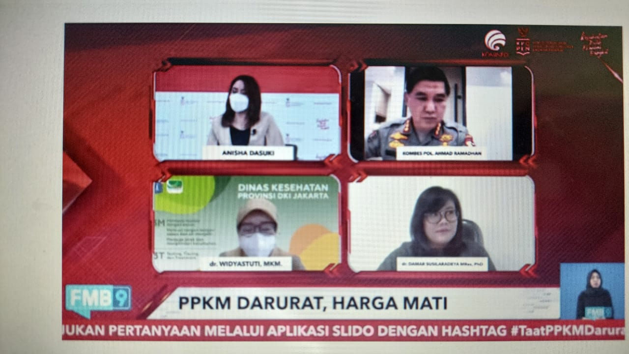 Dialog Produktif yang diselenggarakan KPCPEN dan ditayangkan di FMB9ID_IKP, Selasa (6/7).