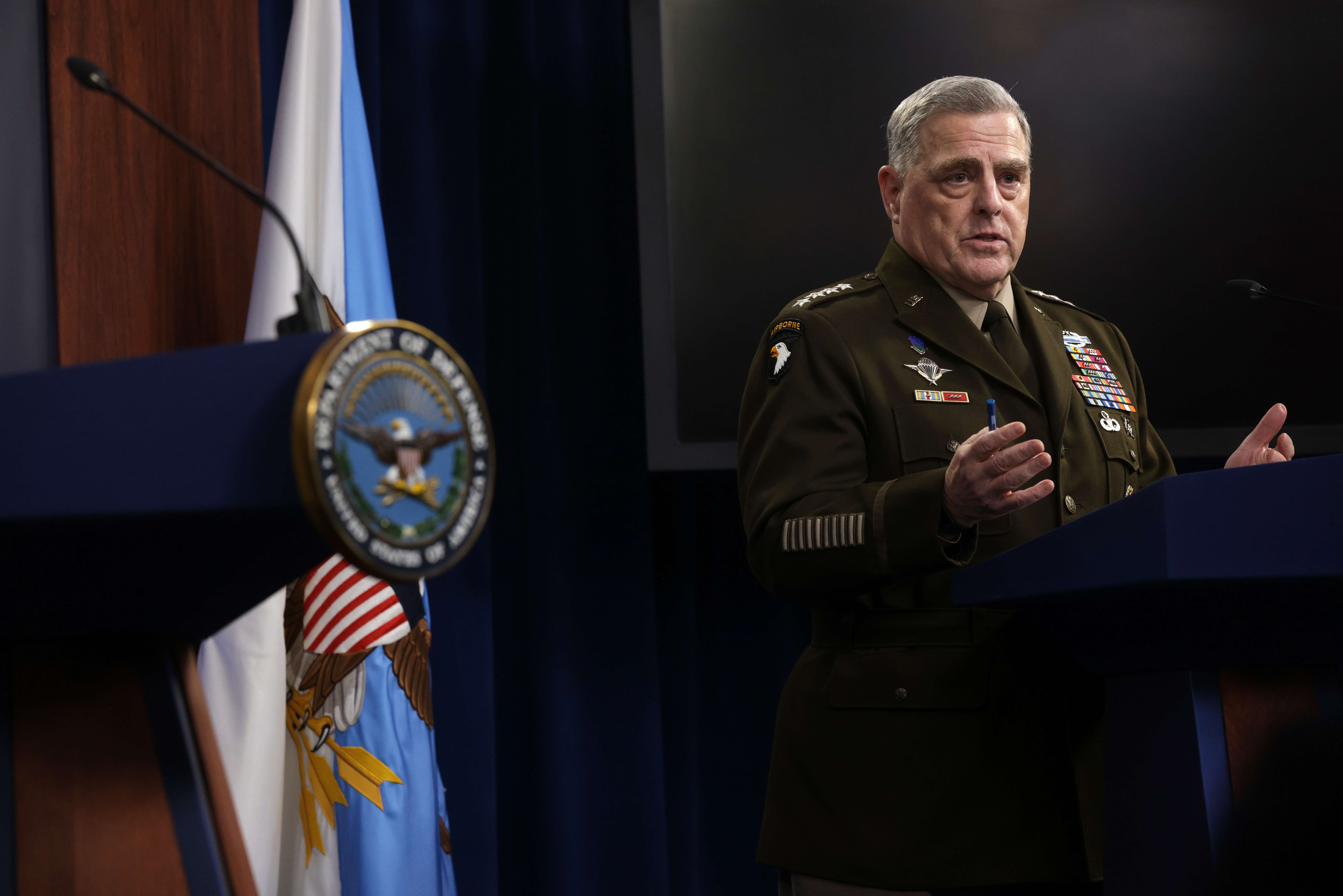 Ketua Kepala Staf Gabungan AS Jenderal Mark Milley dalam konfrensi pers di AS, Rabu (21/7) menjelaskan situasi terakhir di Afghanistan.