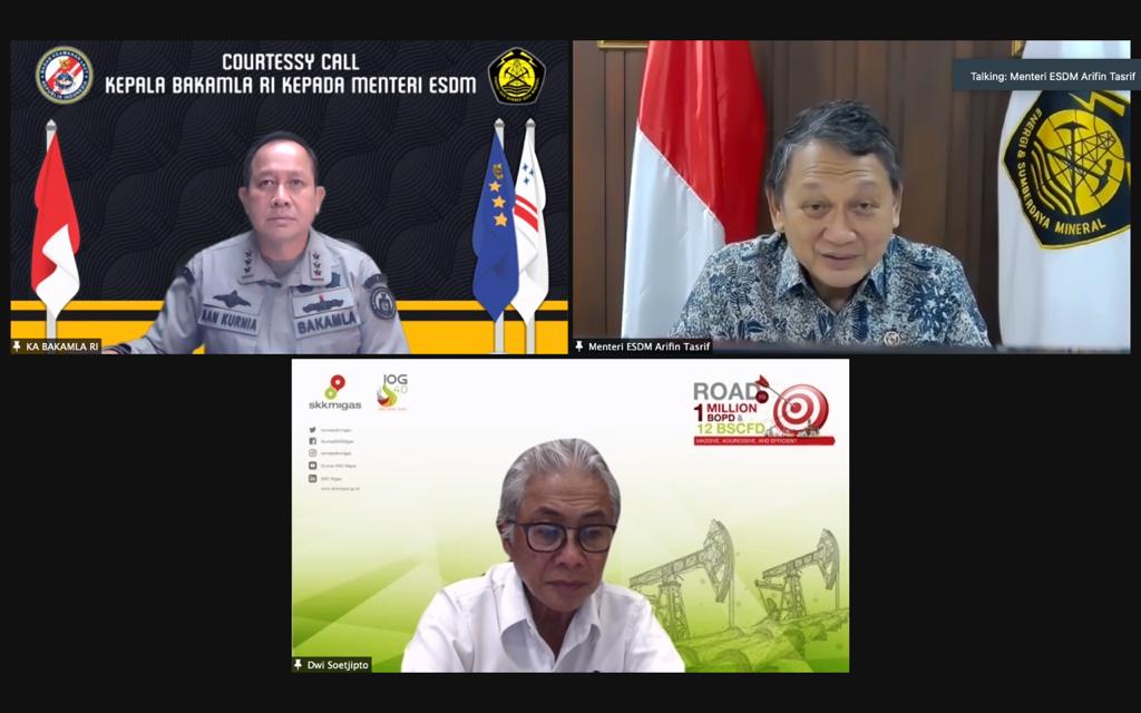 Rapat kerja antara Bakamla, ESDM dan SKK Migas membahas Laut Natuna Utara