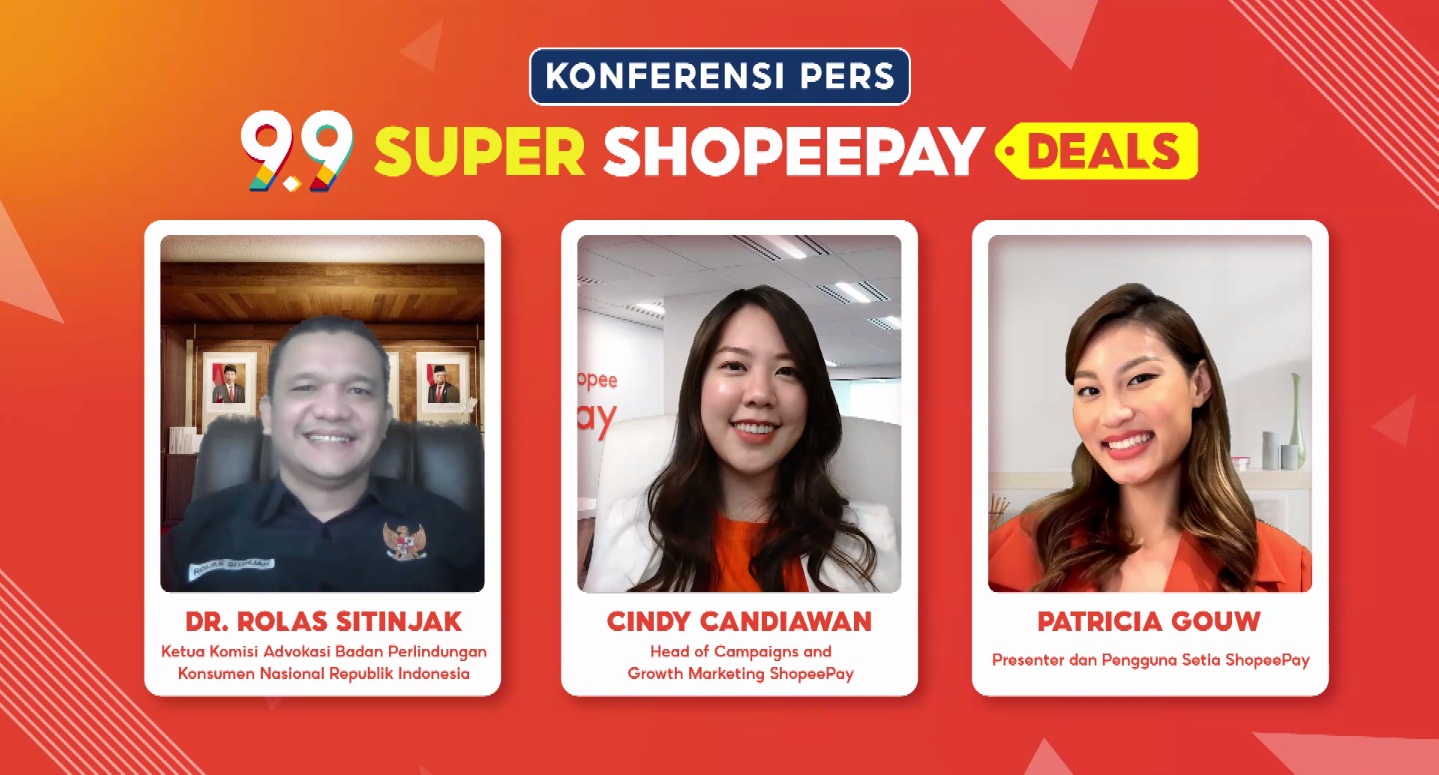Konferensi Pers Peluncuran 9.9 Super ShopeePay Deals. 