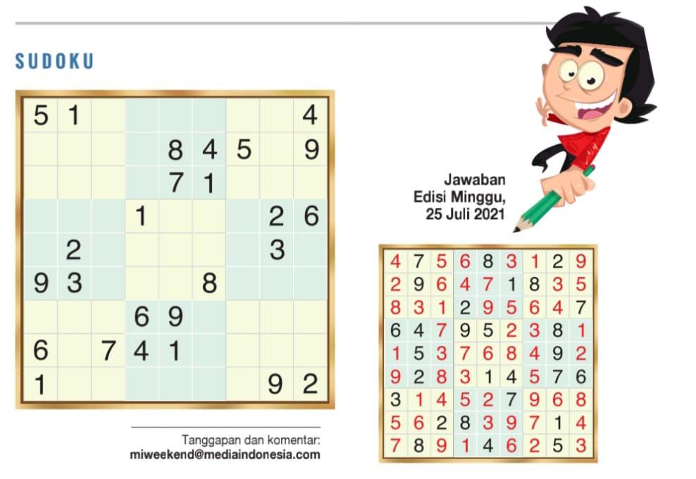 Sudoku Edisi 01 Agustus 2021