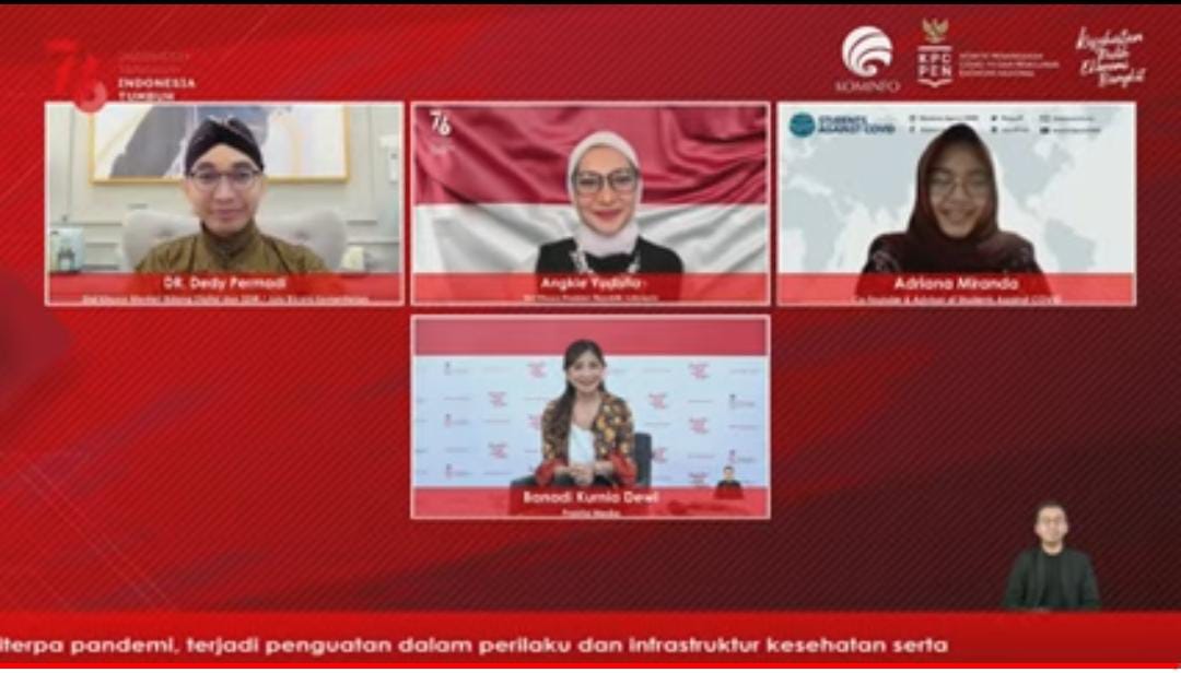 Webinar Infodemik Menjadi Musuh Penanganan Covid-19 pada Selasa (17/8).