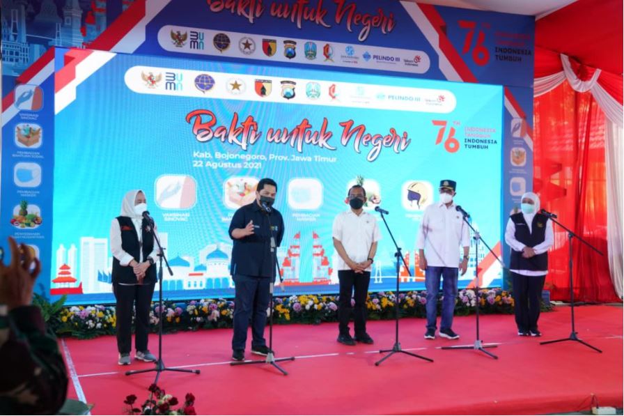 Menteri BUMN Tinjau Sentra Vaksin Bersama di Jateng dan Jatim