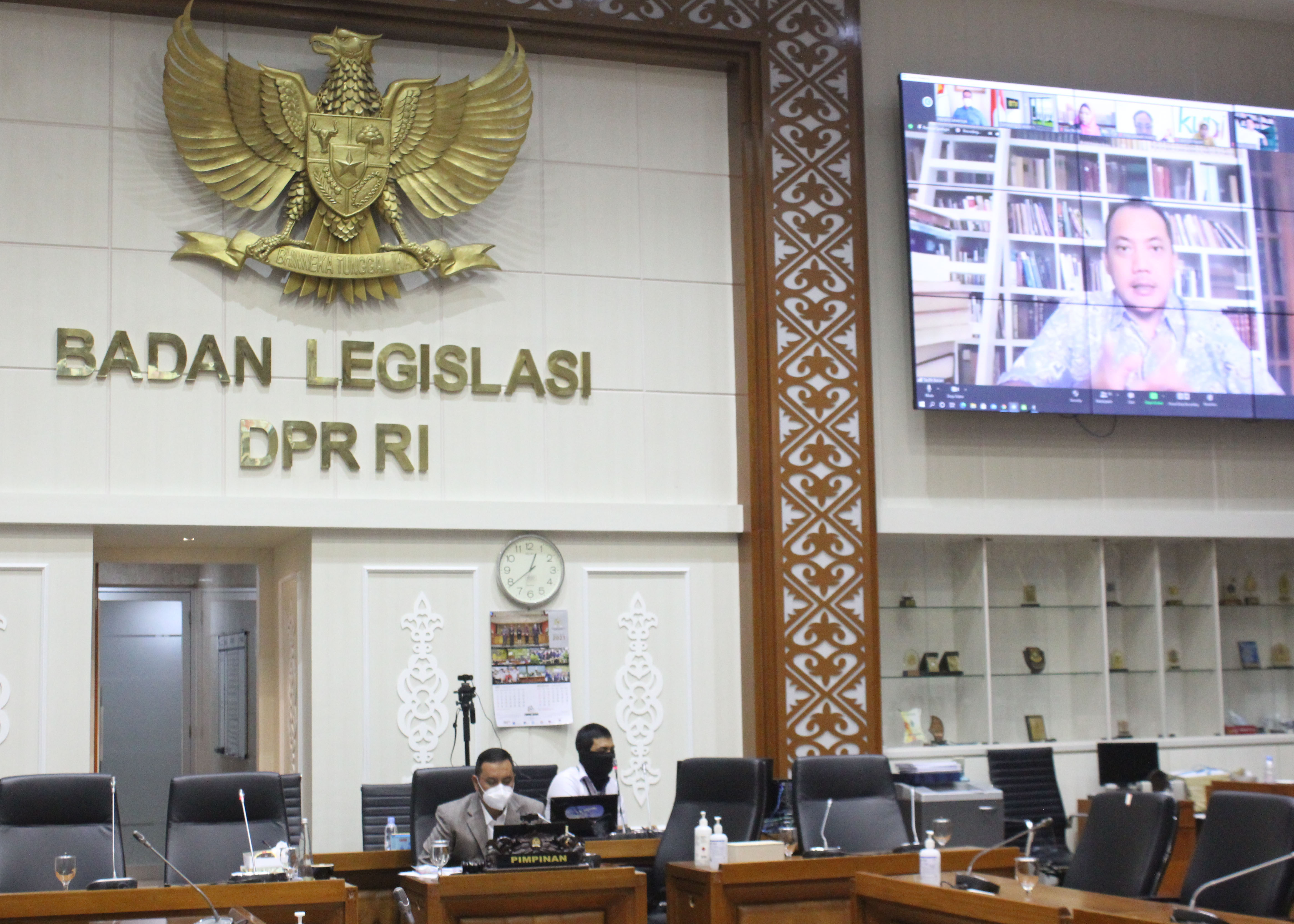 Rapat Dengar Pendapat umum (RDPU) terkait penyusunan RUU Penghapusan Kekerasan Seksual di Komplek Parlemen Senaya, Jakarta (13/7/2021)