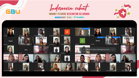 Para peserta dalam webinar untuk kampanye 'Semangat Sehat, Merdeka dari Virus dan Bakteri Jahat'.