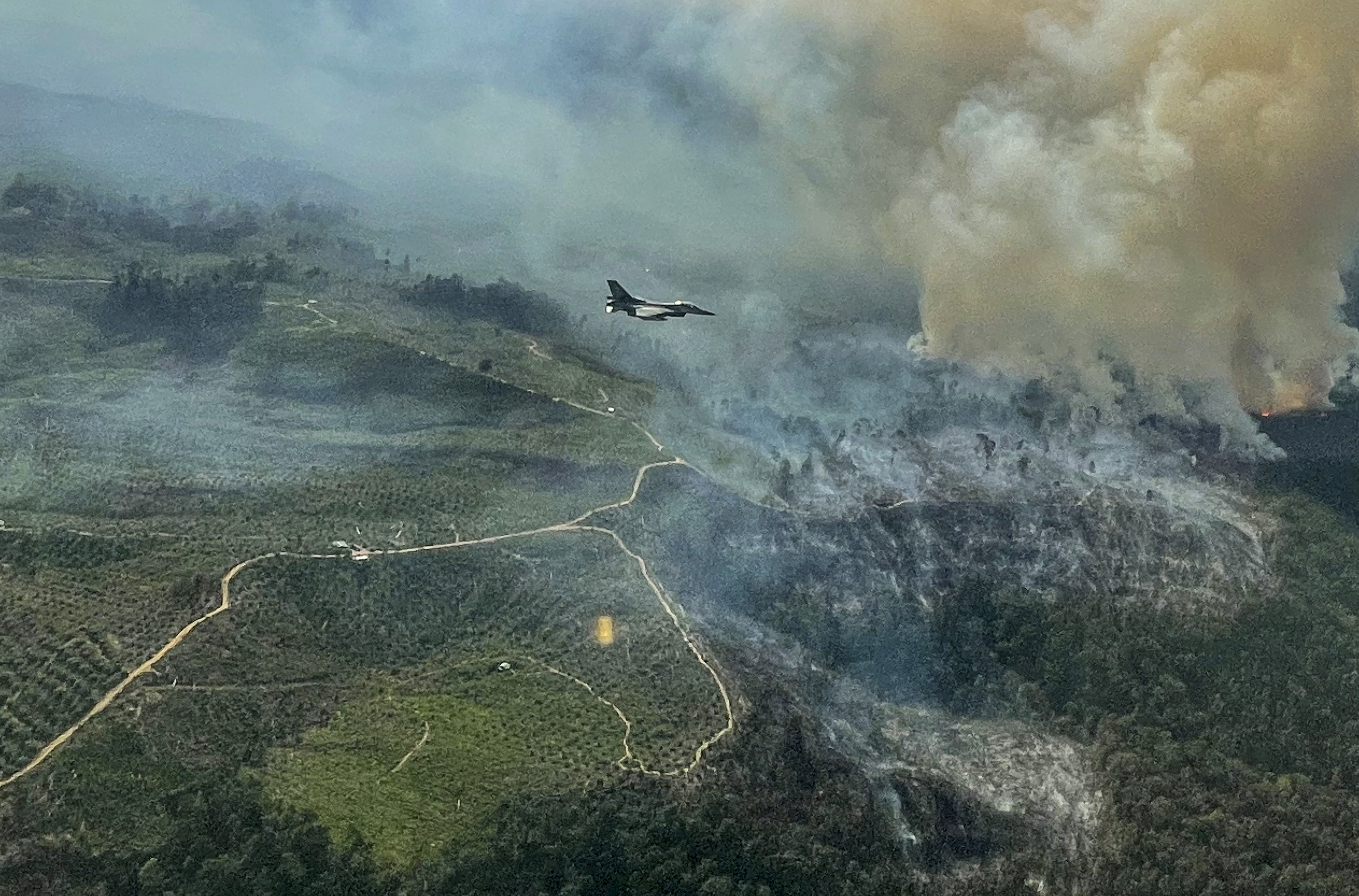 Karhutla di Kampar, Riau.