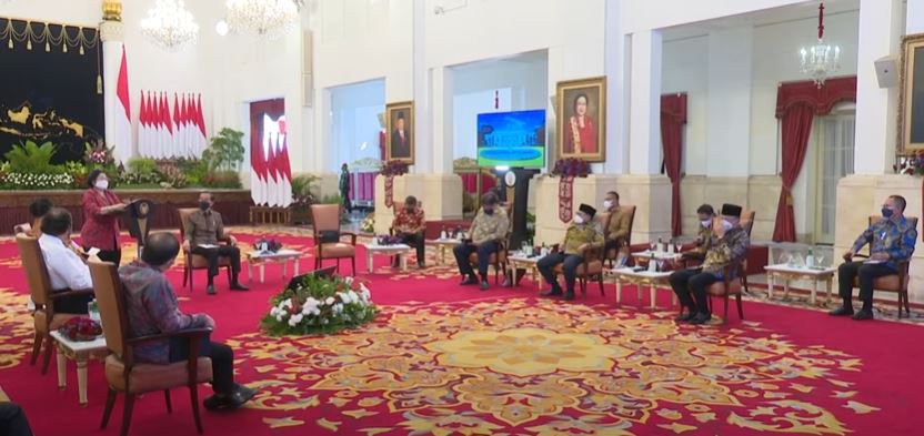Pertemuan Presiden Jokowi dengan Pimpinan Partai Politik Koalisi, Istana Negara, 25 Agustus 2021