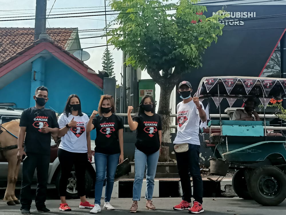 Relawan Ganjar Kuningan kebanyakan didominasi anak-anak muda.