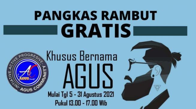 Pangkas Rambut Gratis Selama Bulan Agustus Bagi yang Bernama ‘Agus’