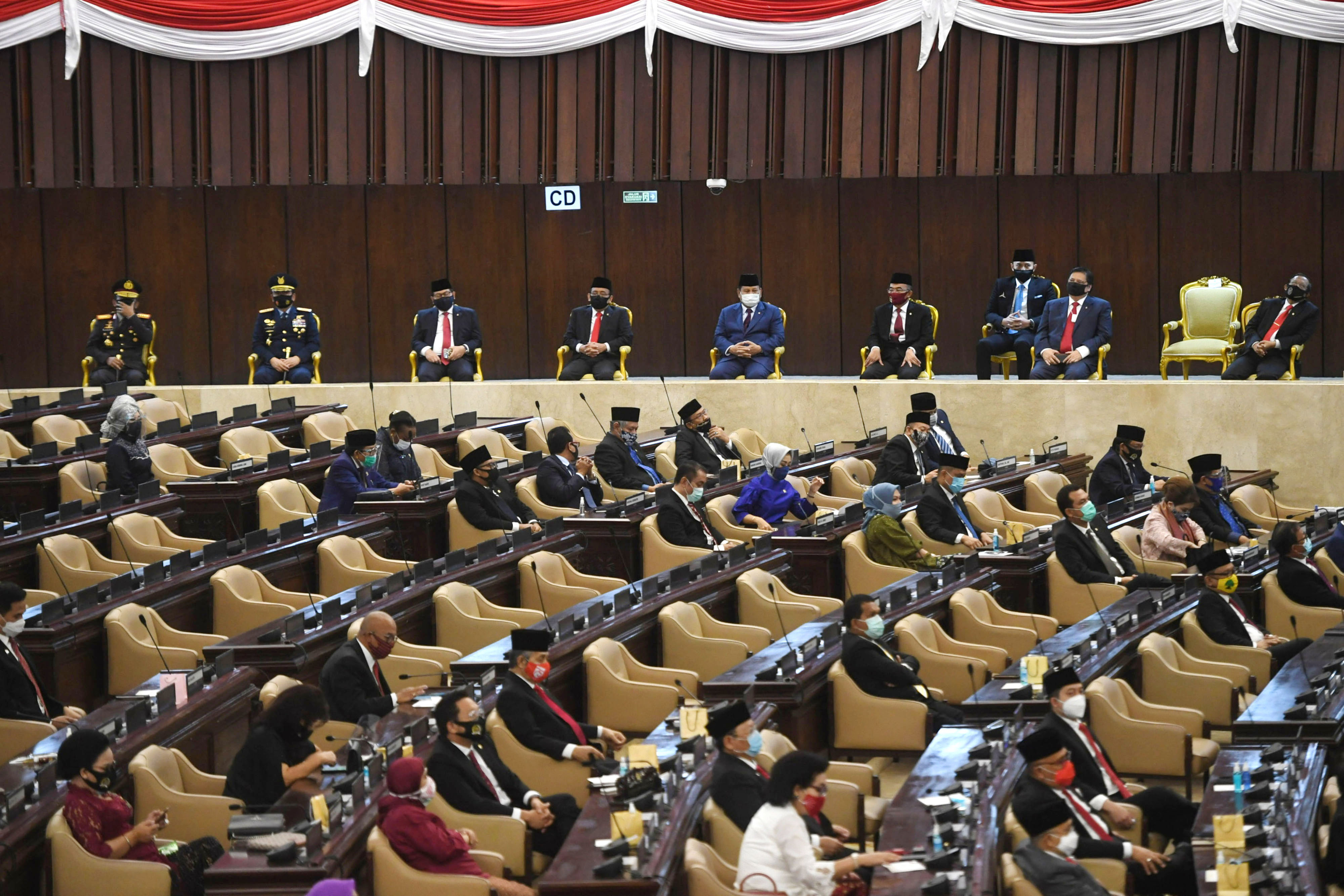Suasana sidang tahunan MPR dan sidang bersama DPR-DPD di Kompleks Parlemen pada tahun lalu.